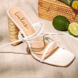 Lulus White Espadrille Heeled Sandal